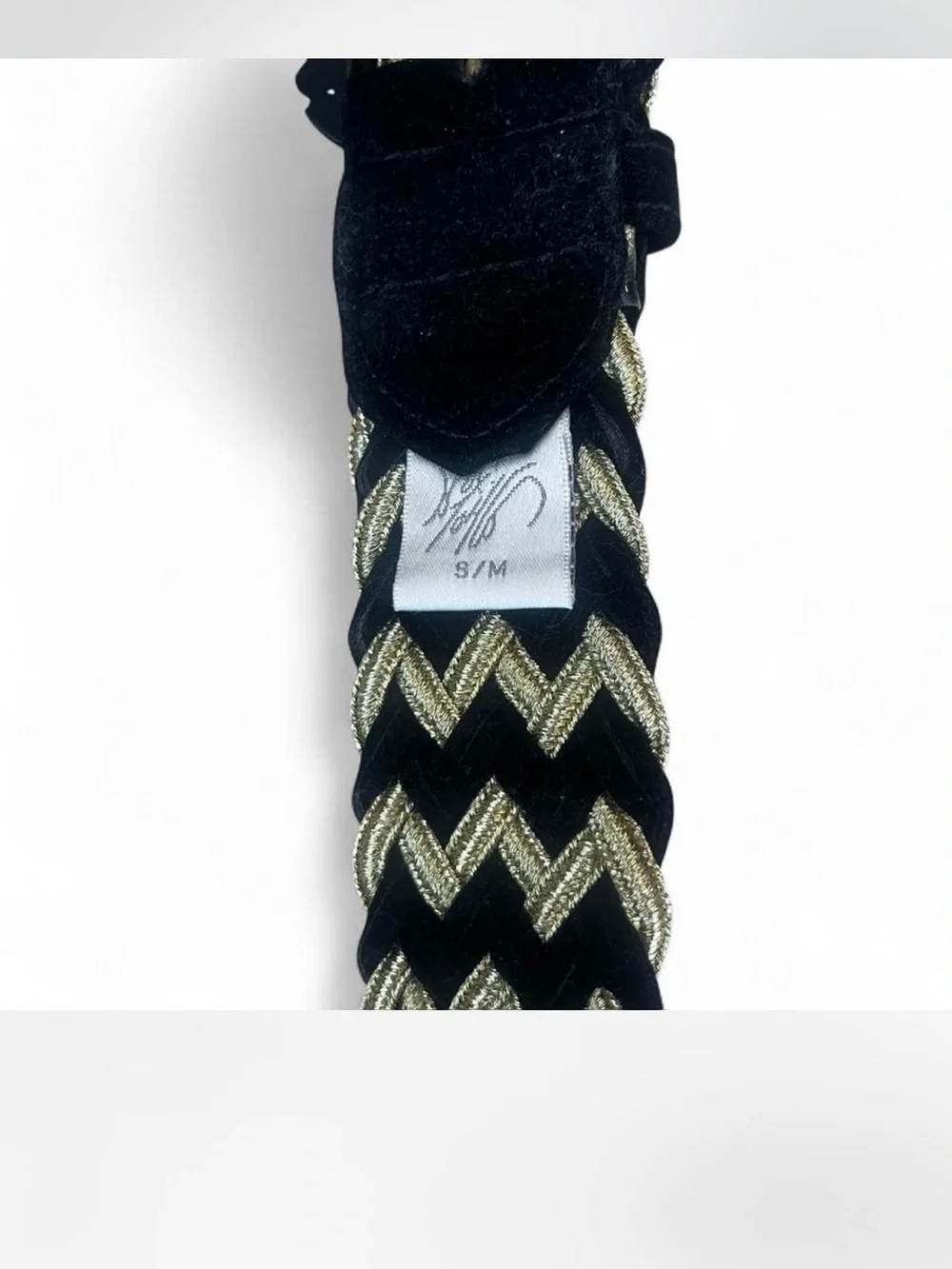 Vintage Lord & Taylor Black and Gold Braided Belt !!!